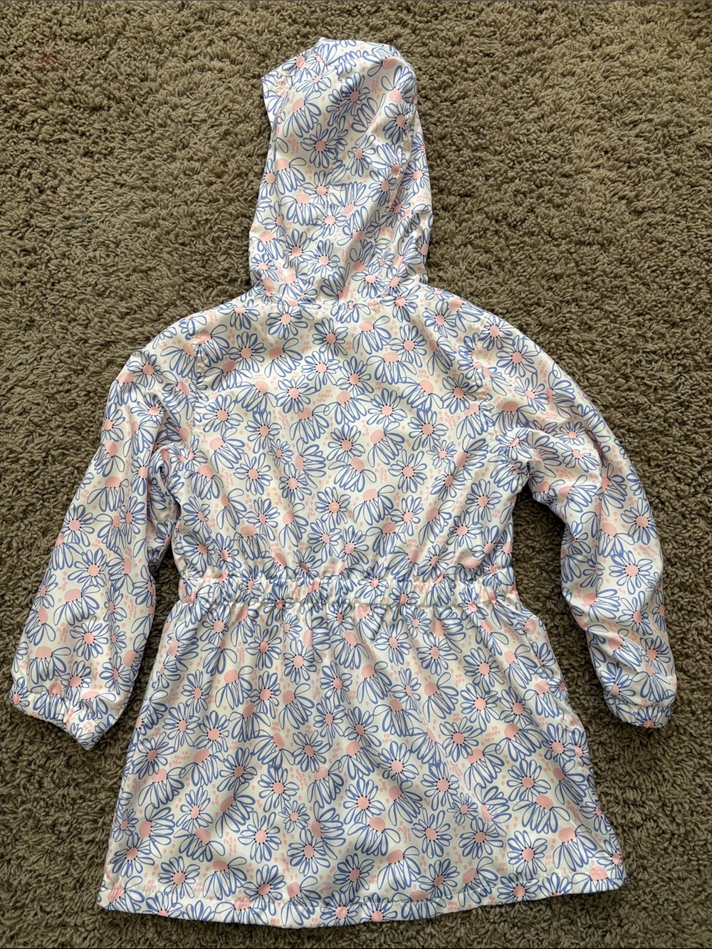Tahari Pink & Blue Floral Hooded Windbreaker - Picture 4 of 4